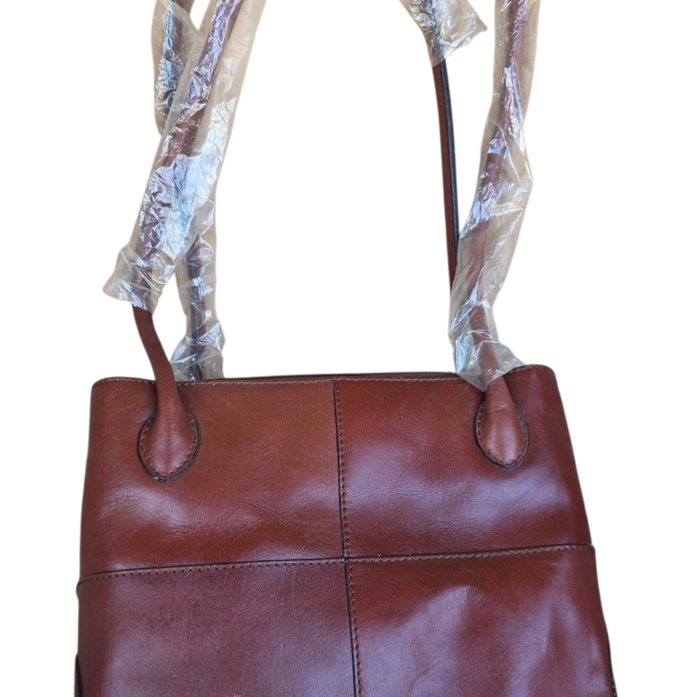 Leather Purse In Tobacco Shade - Picture 8 of 11